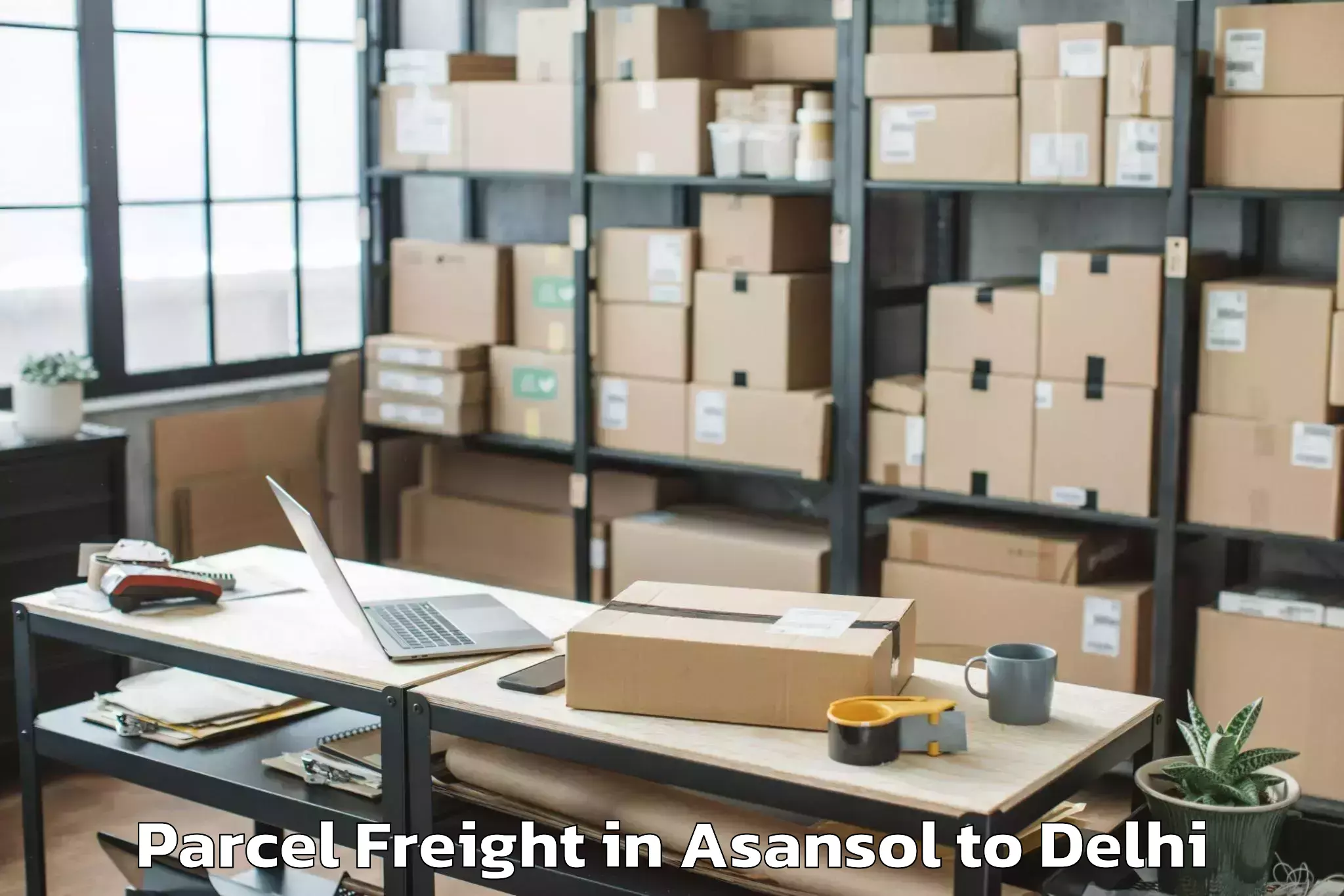 Book Asansol to Patel Nagar Parcel Freight Online